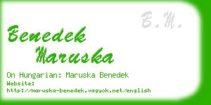 benedek maruska business card